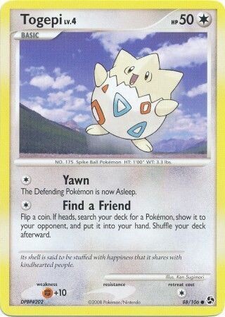 Togepi - 88/106 - Common
Diamond &amp; Pearl: Great Encounters Singles