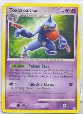 Toxicroak - 36/123 - Rare Diamond &amp; Pearl: Mysterious Treasures Singles