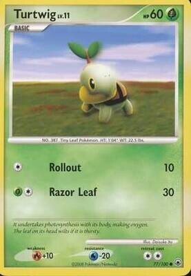 Turtwig - 77/100 - Common Diamond &amp; Pearl: Majestic Dawn Singles