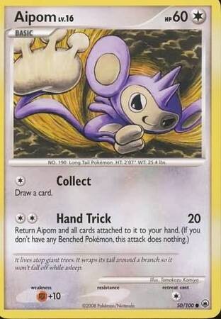 Aipom - 50/100 - Common
Diamond &amp; Pearl: Majestic Dawn Singles