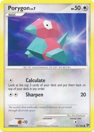 Porygon - 81/106 - Common Diamond &amp; Pearl: Great Encounters Singles