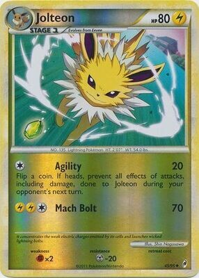 Jolteon - 45/95 - Uncommon Reverse Holo
Call of Legends Reverse Holo Singles