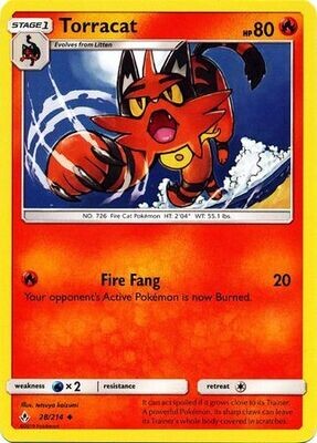 Torracat - 28/214 - Uncommon Sun &amp; Moon: Unbroken Bonds Singles (Español)