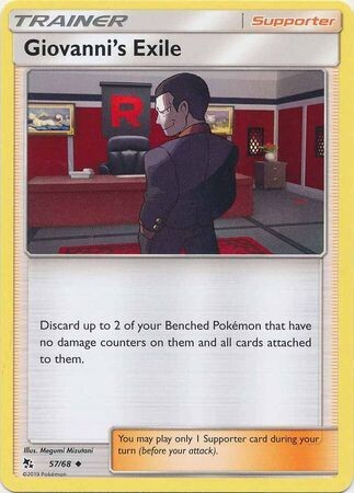 Giovanni&#39;s Exile - 57/68 - Uncommon Hidden Fates Singles