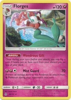 Florges - 86/131 - Rare Sun &amp; Moon: Forbidden Light Singles *Espanol*
