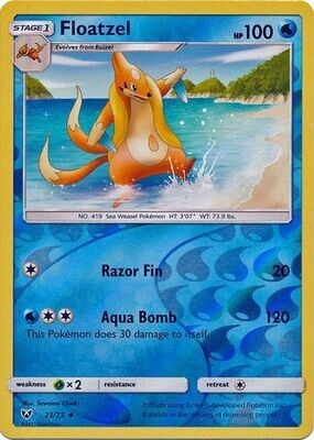 Floatzel - 23/73 - Uncommon Reverse Holo Shining Legends Reverse Holo Singles