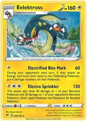 Eelektross - 059/185 - Rare
Sword &amp; Shield: Vivid Voltage Singles *Espanol*