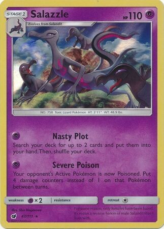 Salazzle - 47/111 - Holo Rare
Sun &amp; Moon: Crimson Invasion Singles