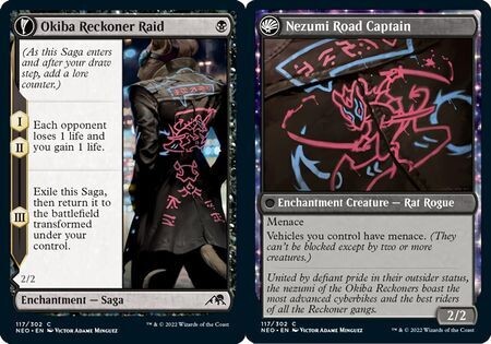 Okiba Reckoner Raid | Nezumi Road Captain 117/302 - Kamigawa Neon Dynasty Singles (Japones)