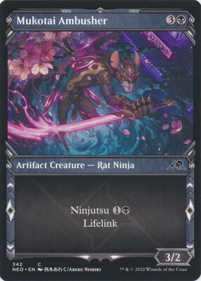 Mukotai Ambusher 342 - Showcase Ninja Frame
Kamigawa Neon Dynasty Collector Booster Singles