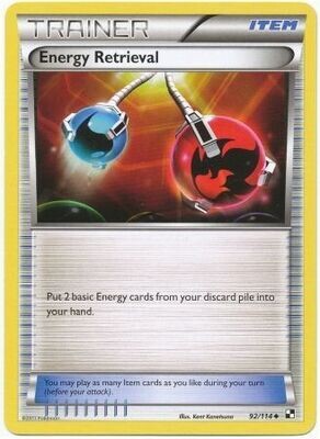 Energy Retrieval - 92/114 - Uncommon Black &amp; White 1: (Base Set) Singles