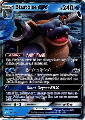 Blastoise GX - 35/214 - Ultra Rare
Sun &amp; Moon: Unbroken Bonds Singles
