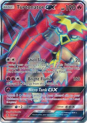Turtonator GX - 131/145 - Full Art Ultra Rare
Sun &amp; Moon: Guardians Rising Singles