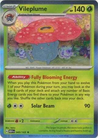 Vileplume - 045/165 - Holo Rare Scarlet &amp; Violet 151 Singles