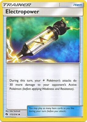 Electropower - 172/214 - Uncommon Sun &amp; Moon: Lost Thunder Singles *Espanol*