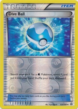 Dive Ball - 125/160 - Uncommon - Reverse Holo
XY: Primal Clash Reverse Holo Singles