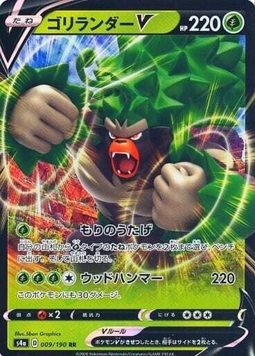 (Pokemon Card Game)
Rillaboom V / ゴリランダーV 009/190 RR
Foil