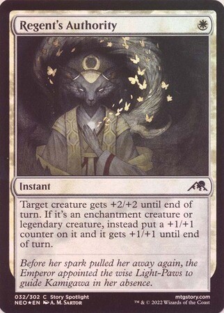 Regent&#39;s Authority 032/302 - Foil
Kamigawa Neon Dynasty Foil Singles