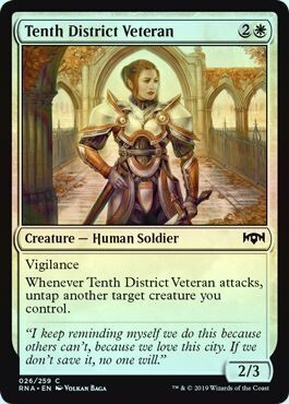 Tenth District Veteran 026/259 - Foil
Ravnica Allegiance Foil Singles