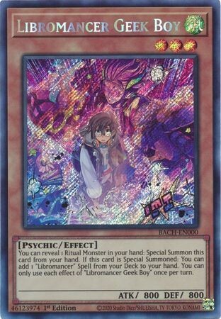 Libromancer Geek Boy - BACH-EN000 - Secret Rare 1st Edition
Battle of Chaos 1st Edition Singles