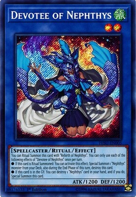 Devotee of Nephthys - HISU-EN005 - Secret Rare 1st Edition
Hidden Summoners Singles