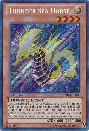 Thunder Sea Horse - ABYR-EN098 - Secret Rare 1st Edition
Abyss Rising 1st Edition Singles