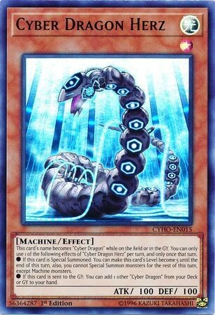 Cyber Dragon Herz - CYHO-EN015 - Ultra Rare 1st Edition
Cybernetic Horizon 1st Edition Singles (Espanol)