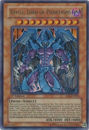 Raviel, Lord of Phantasms - SOI-EN003 - Ultra Rare 1st Edition
Shadow of Infinity [SOI] 1st Edition Singles