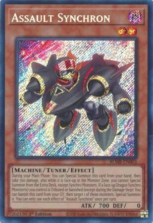 Assault Synchron - BLMR-EN003 - Secret Rare 1st Edition Monstrous Revenge 1st Edition Singles