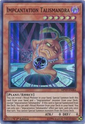 Impcantation Talismandra - MP19-EN084 - Super Rare 1st Edition Yu-Gi-Oh! 2019 Mega-Tins: Gold Sarcophagus Tin Mega Pack Singles