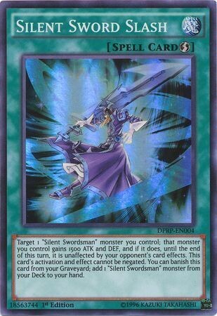 Silent Sword Slash - DPRP-EN004 - Super Rare 1st Edition
Duelist Pack: Rivals of the Pharaoh Singles