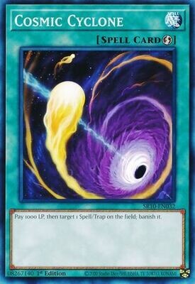 Cosmic Cyclone - SR10-EN032 - Common 1st Edition
Structure Deck: Mechanized Madness 1st Edition Singles
