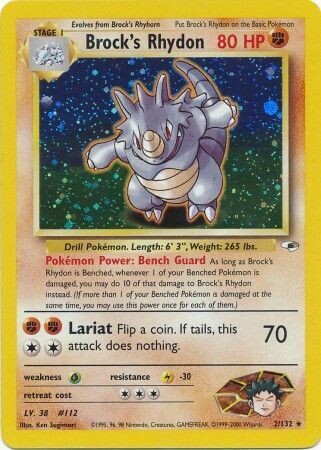 Brock&#39;s Rhydon - 2/132 - Holo Unlimited
Gym Heroes Unlimited Singles (Danado)