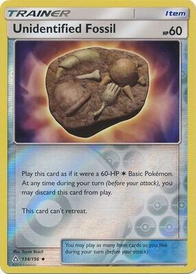 Unidentified Fossil - 134/156 - Uncommon Reverse Holo
Sun &amp; Moon: Ultra Prism Reverse Holo Singles