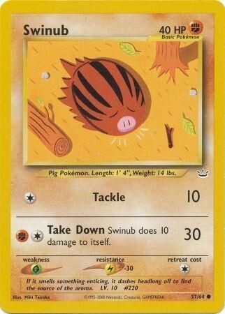 Swinub - 57/64 - Common Unlimited Neo Revelation Unlimited Singles