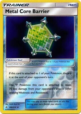 Metal Core Barrier - 180/214 - Uncommon Reverse Holo
Sun &amp; Moon: Unbroken Bonds Reverse Holo Singles