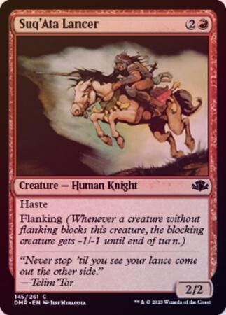 Suq&#39;Ata Lancer 145/261 - Foil Dominaria Remastered Foil Singles