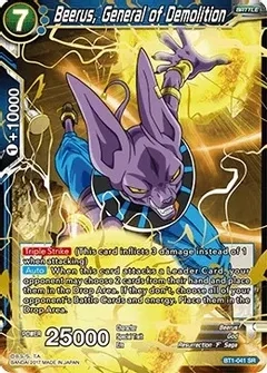 Beerus, General of Demolition - Galactic Battle (DBS-B01)
Galactic Battle Foil