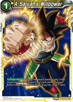 A Saiyan&#39;s Willpower - Dawn of the Z-Legends (DBS-B18)
Dawn of the Z-Legends