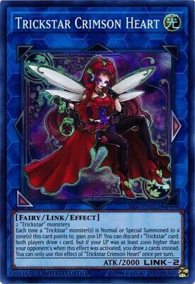 Trickstar Crimson Heart - SAST-ENSE3 - Super Rare Limited Edition Savage Strike 1st Edition Singles