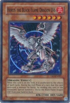 Horus the Black Flame Dragon LV6 - DR3-EN007 - Super Rare
Dark Revelation 3 DR3