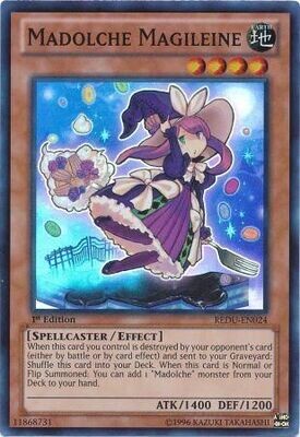 Madolche Magileine - REDU-EN024 - Super Rare 1st Edition
Return of the Duelist 1st Edition Singles (Espanol)