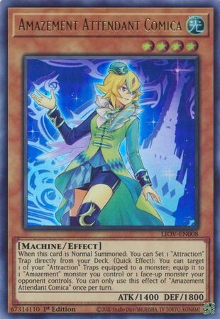 Amazement Attendant Comica - LIOV-EN008 - Ultra Rare 1st Edition
Lightning Overdrive: LIOV 1st Edition Singles