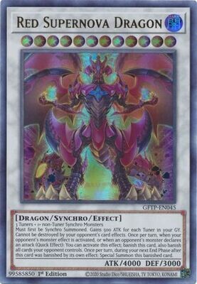 SH Red Supernova Dragon - GFTP-EN045 - Ultra Rare 1st Edition Ghosts From The Past 1st Edition Singles