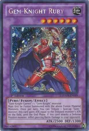 Gem-Knight Ruby - HA05-EN019 - Secret Rare 1st Edition Hidden Arsenal 5 1st Edition Singles (Espanol)