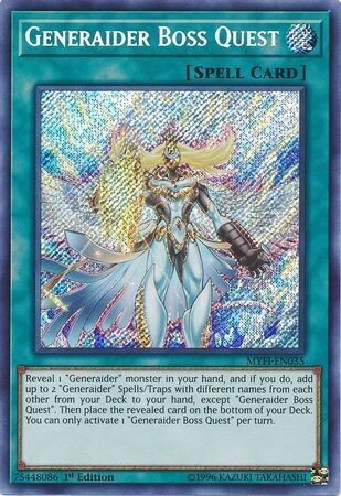 SH Generaider Boss Quest - MYFI-EN035 - Secret Rare 1st Edition Mystic Fighters Singles