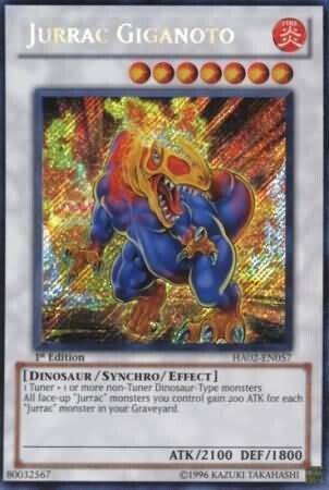 SJ Jurrac Giganoto - HA02-EN057 - Secret Rare 1st Edition Hidden Arsenal 2 [HA02] 1st Edition Singles