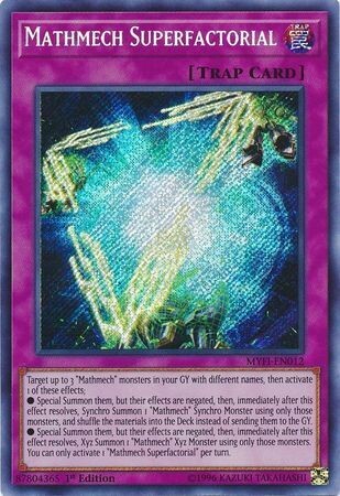 SJ Mathmech Superfactorial - MYFI-EN012 - Secret Rare 1st Edition
Mystic Fighters Singles