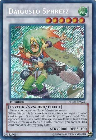 SH Daigusto Sphreez - HA06-EN024 - Secret Rare 1st Edition
Hidden Arsenal 6: Omega Xyz 1st Edition Singles