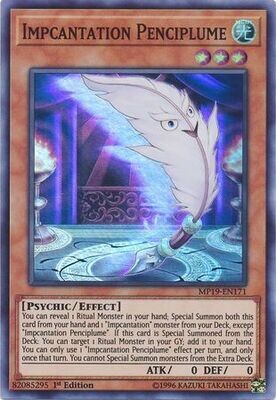 Impcantation Penciplume - MP19-EN171 - Super Rare 1st Edition Yu-Gi-Oh! 2019 Mega-Tins: Gold Sarcophagus Tin Mega Pack Singles